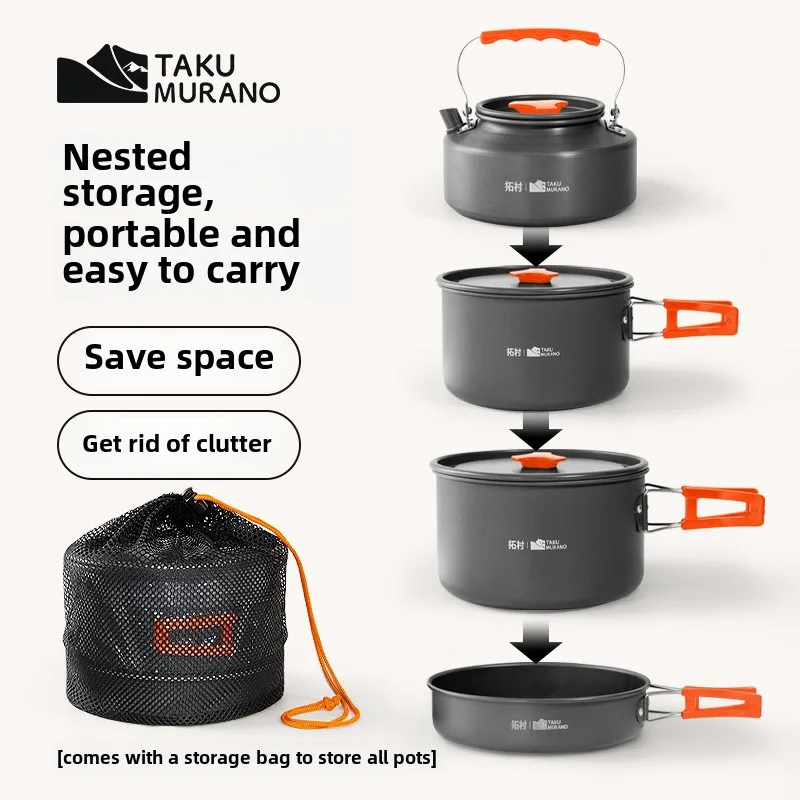 High Quality Outdoor Tableware - Quality Camping Cooking Set ulasan dan harga