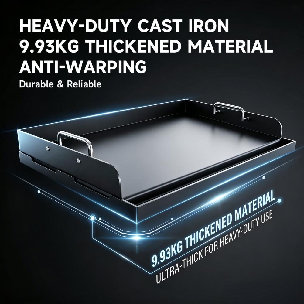 Non Stick Cast Iron Griddle Th - Camping Cooking Flat Top ulasan dan harga