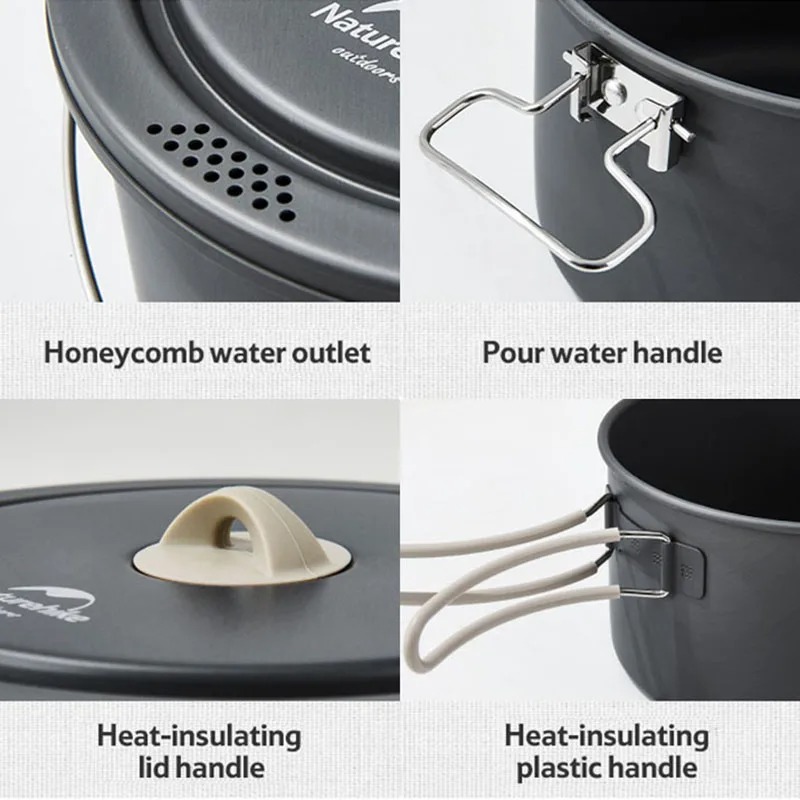 Naturehike 2025 New Outdoor Pi - Quality Camping Cooking Set ulasan dan harga