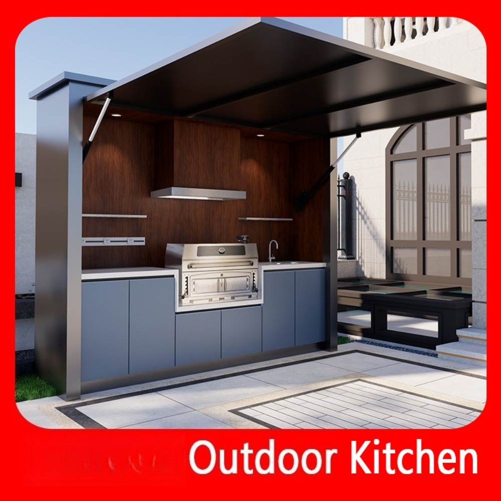 #Mobile Outdoor Kitchen Island - Camping Cooking Dining Set ulasan dan harga
