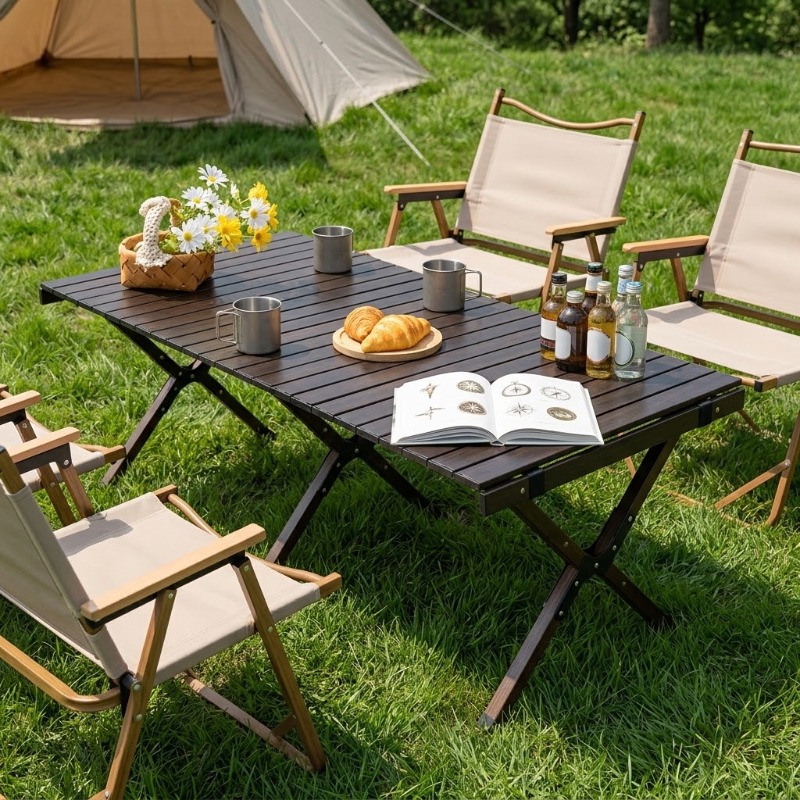Portable Foldable Egg Roll Tab - Camping Cooking Table ulasan dan harga