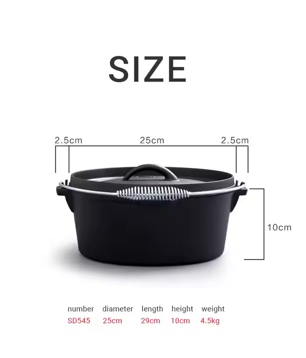 Cast Iron Dutch Pot Uncoated T - Camp Dutch Oven Cast ulasan dan harga
